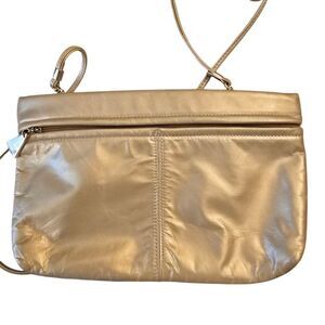 VALERIE'S HANDBAGS LEATHER GOLD SHOULDER BAG VINTAGE GOLD HARDWARE USA MADE